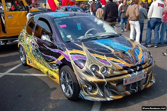 Modifiye Peugeot 206 Renkli